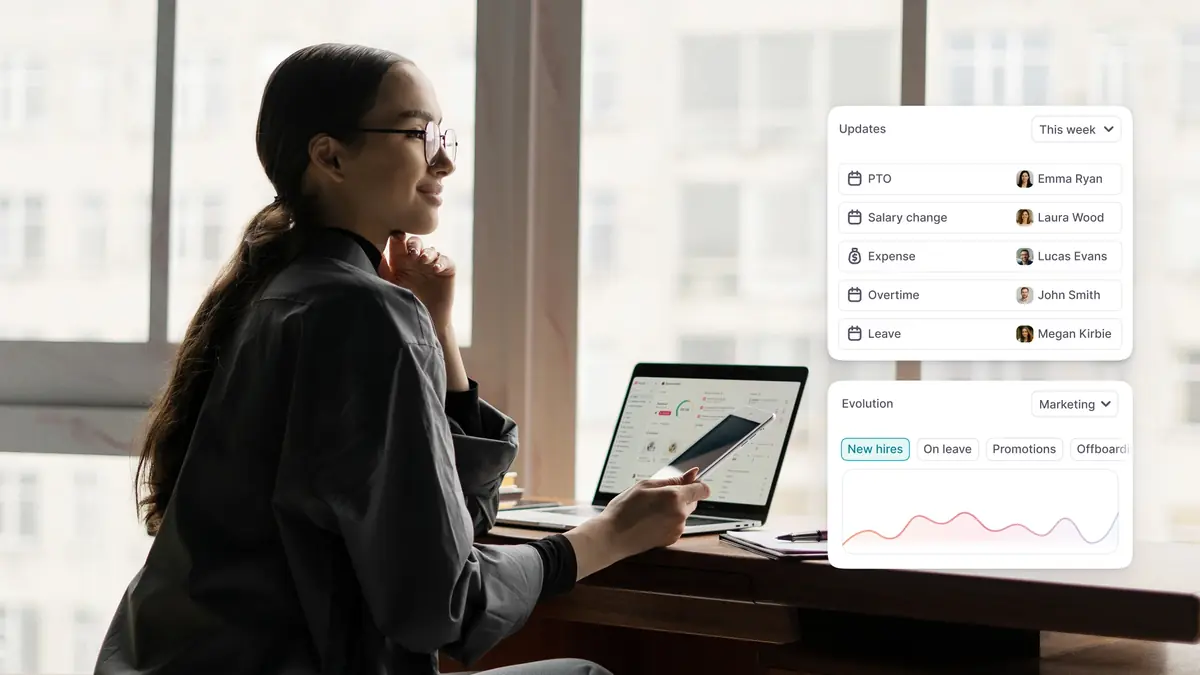Capture d'écran de l'interface Factorial pour la gestion RH complète des salariés