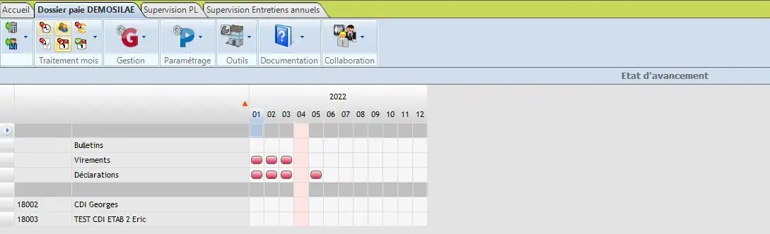 Capture d'écran de l'interface My Silae pour la gestion professionnelle de la paie